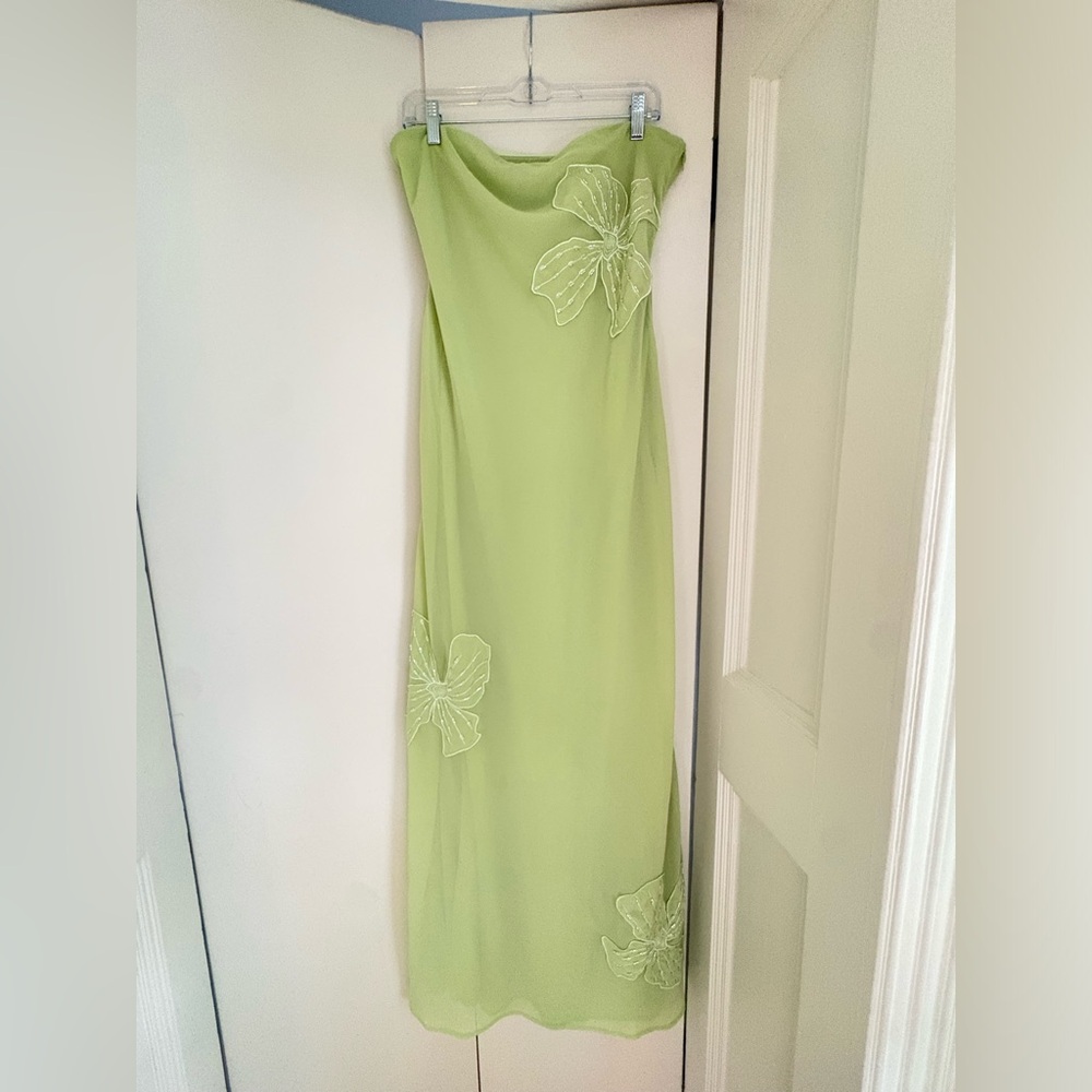 Peppermayo Sassafras Beaded Flower Strapless Maxi Dress - Picture 4 of 6
